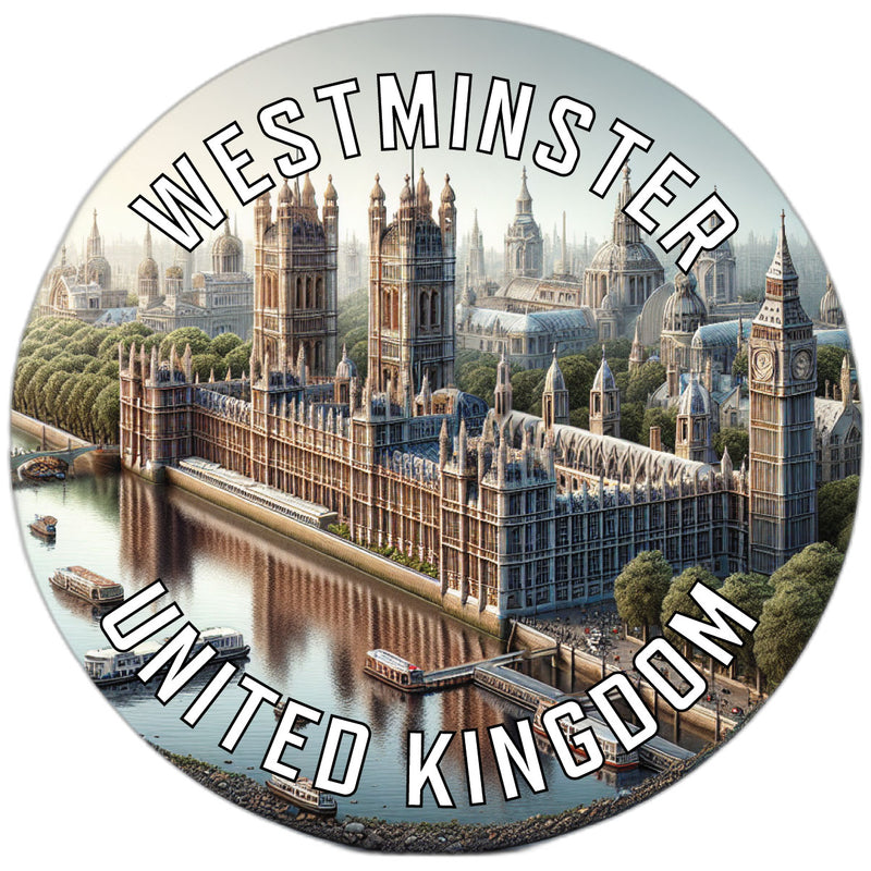 Westminster United Kingdom Souvenir Die Cut Flat Magnet 2-Inch
