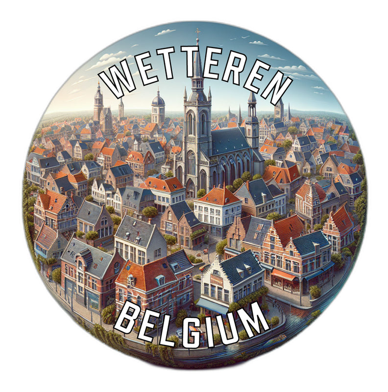 Wetteren Belgium Souvenir Die Cut Flat Magnet 2-Inch