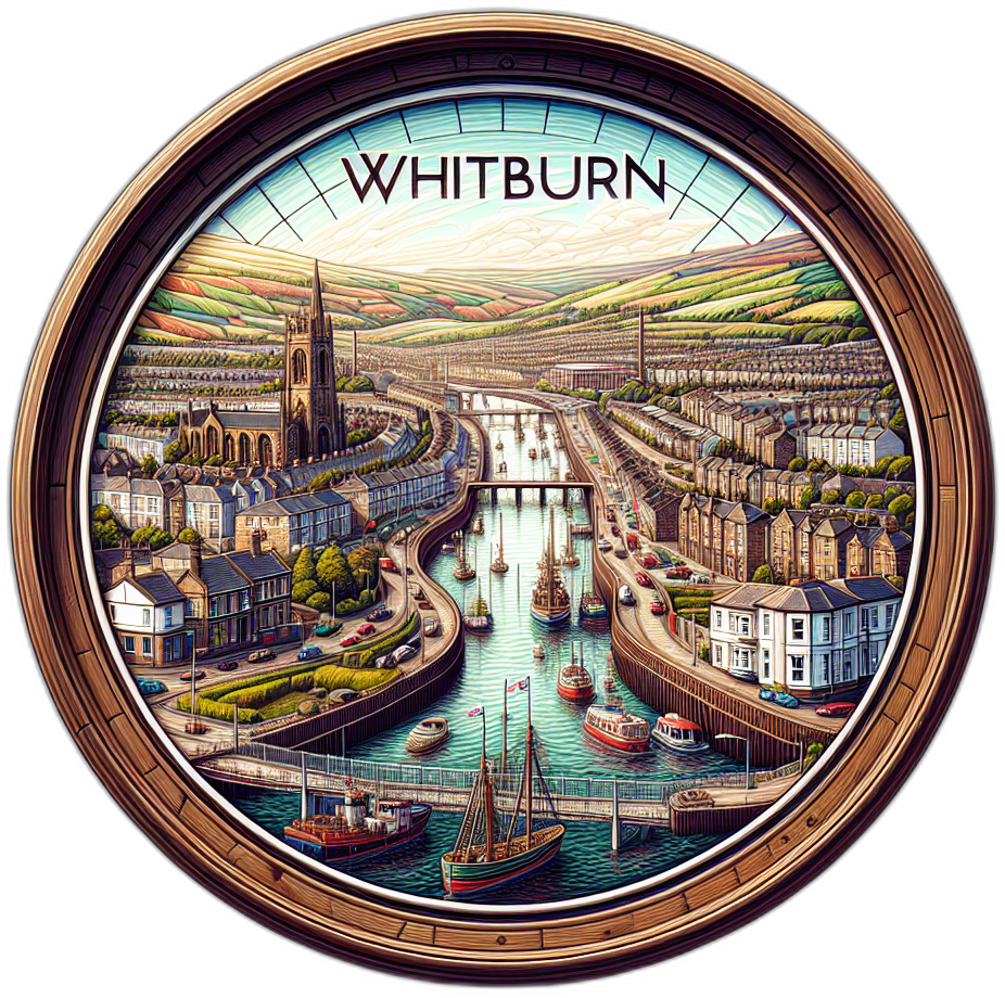 Whitburn United Kingdom Souvenir Die Cut Flat Magnet 2-Inch