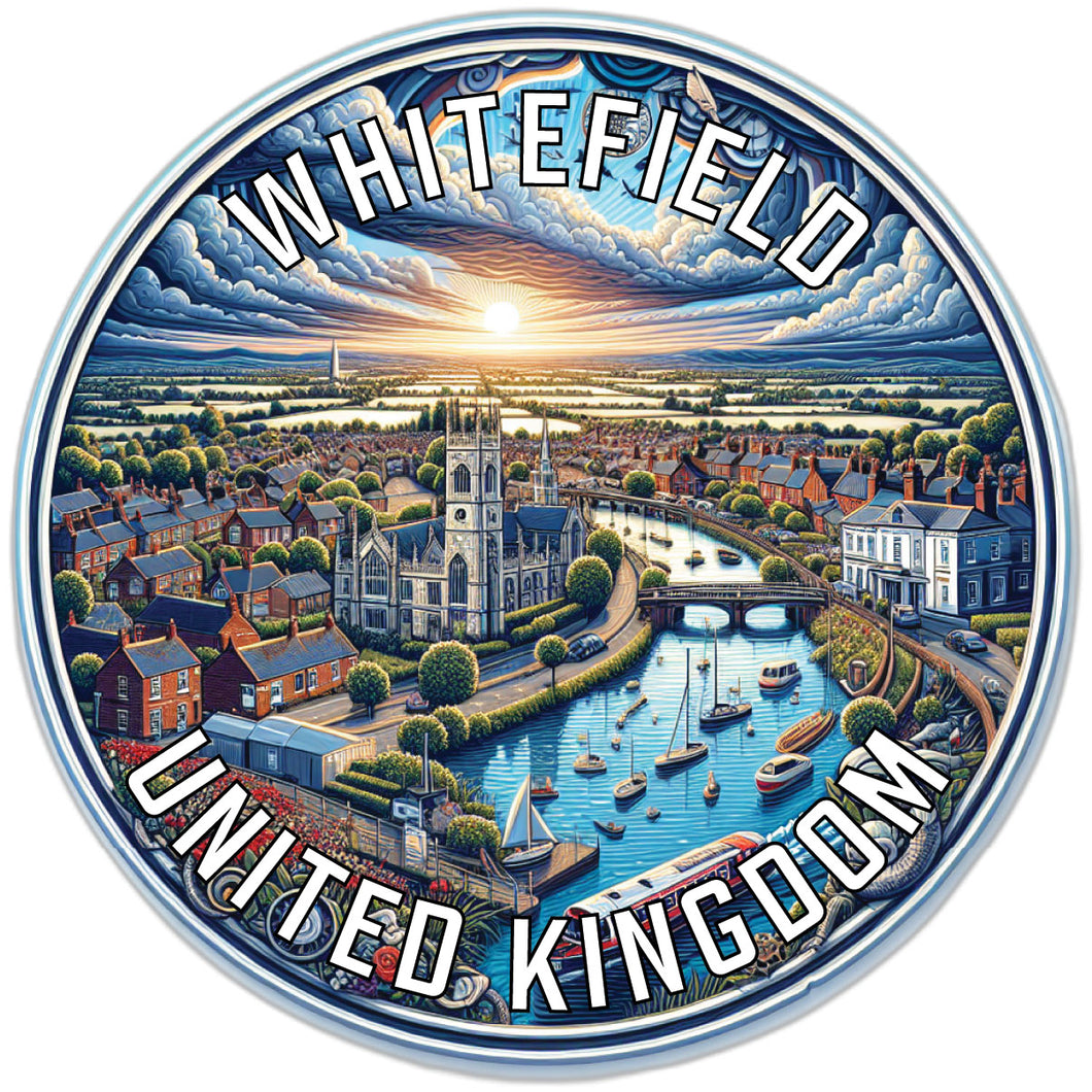 Whitefield United Kingdom Souvenir Die Cut Flat Magnet 6-Inch