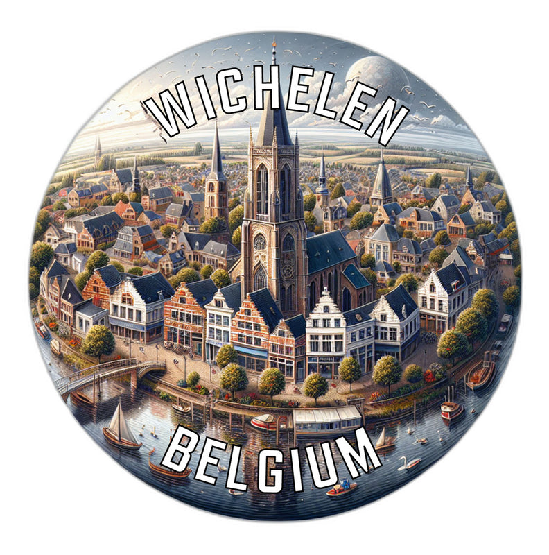 Wichelen Belgium Souvenir Die Cut Flat Magnet 2-Inch