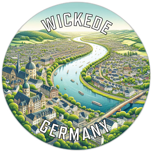 Wickede Germany Souvenir Die Cut Flat Magnet 2-Inch