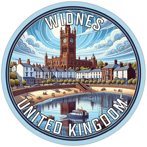 Widnes United Kingdom Souvenir Die Cut Flat Magnet 2-Inch