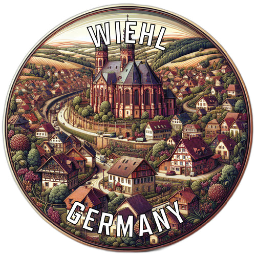 Wiehl Germany Souvenir Die Cut Flat Magnet 2-Inch