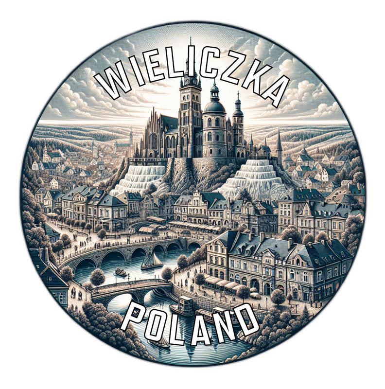 Wieliczka Poland Souvenir Die Cut Flat Magnet 6-Inch