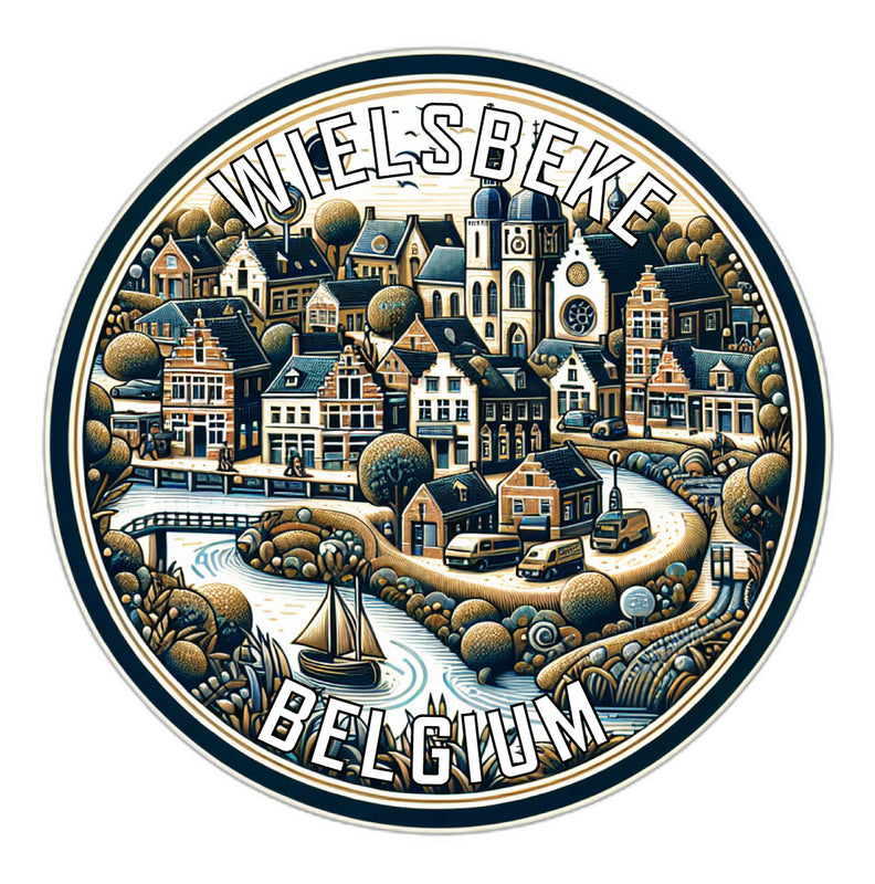 Wielsbeke Belgium Souvenir Die Cut Flat Magnet 2-Inch