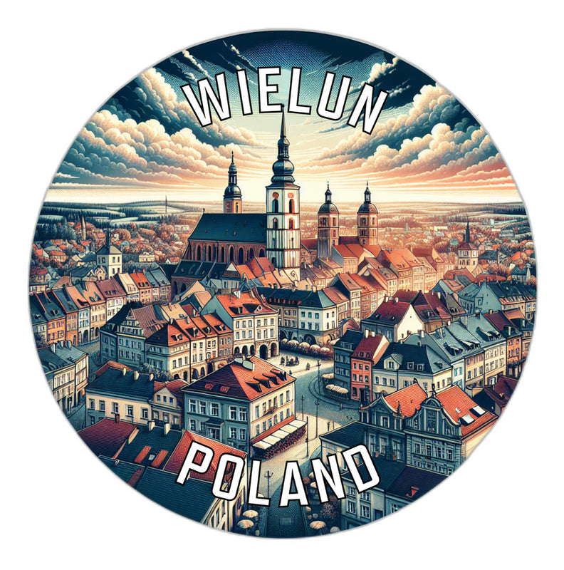 Wielun Poland Souvenir Die Cut Flat Magnet 2-Inch