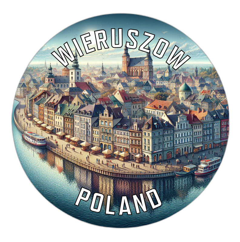 Wieruszow Poland Souvenir Die Cut Flat Magnet 6-Inch
