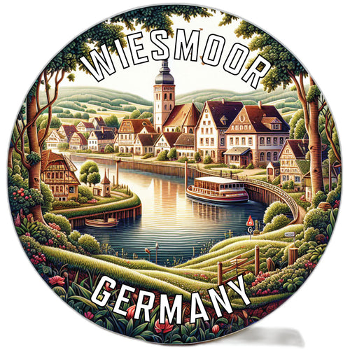 Wiesmoor Germany Souvenir Die Cut Flat Magnet 2-Inch