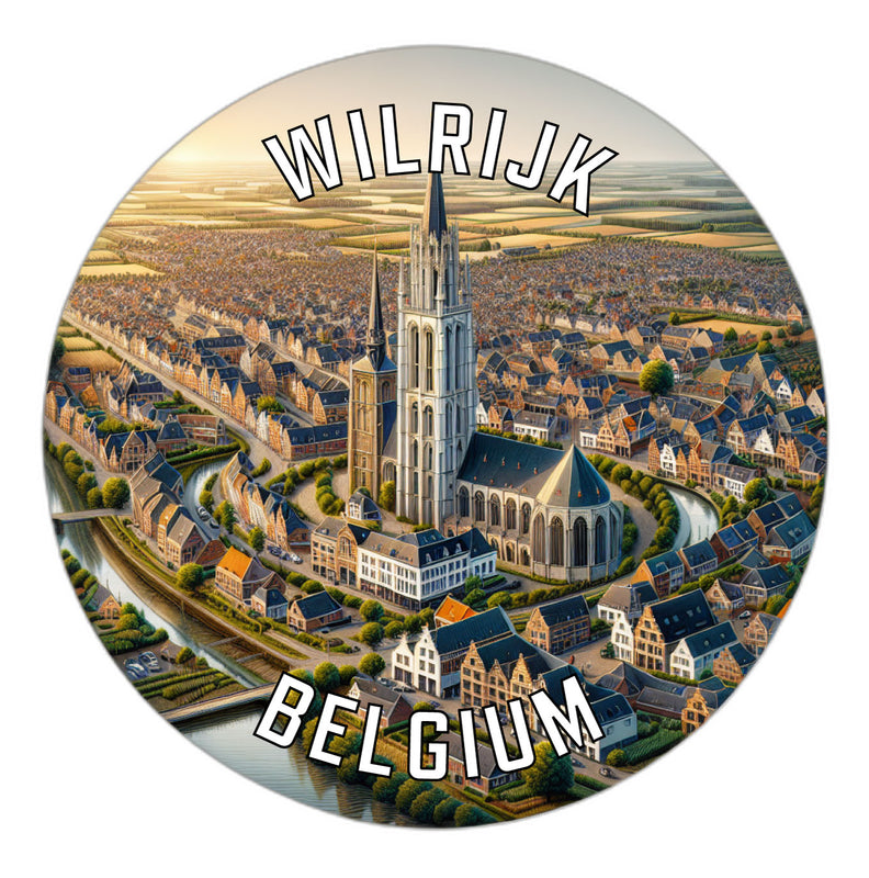 Wilrijk Belgium Souvenir Die Cut Flat Magnet 4-Inch