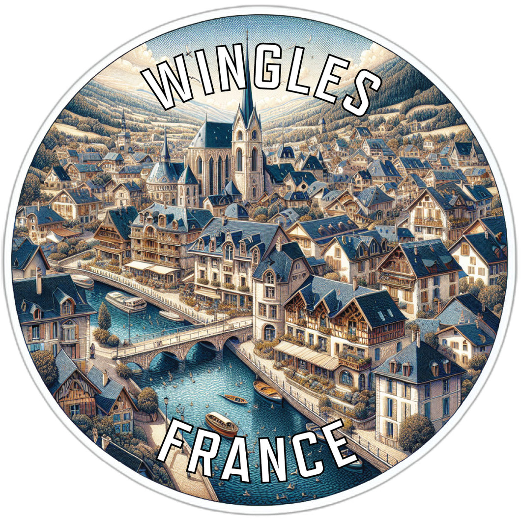 Wingles France Souvenir Vinyl Decal Sticker 2-Inch