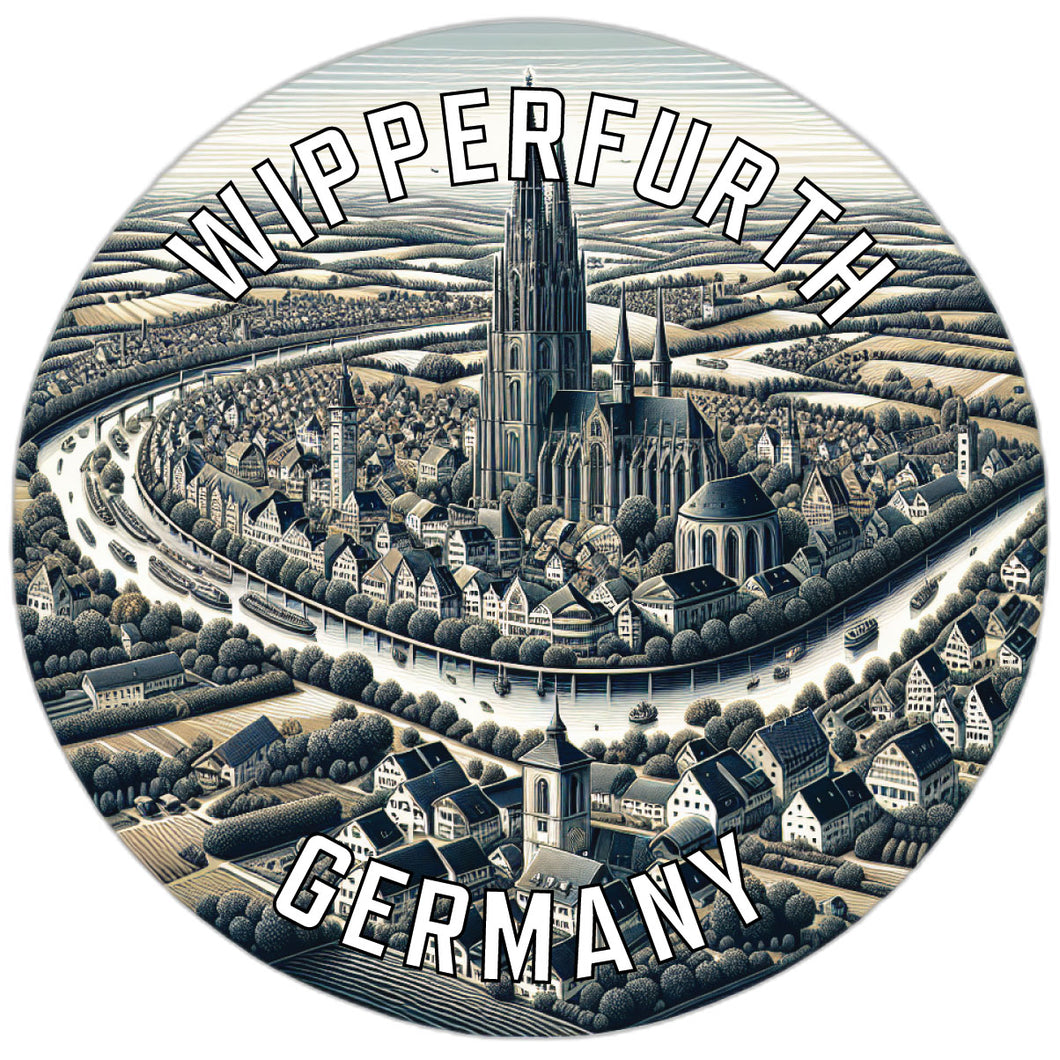 Wipperfurth Germany Souvenir Die Cut Flat Magnet 2-Inch