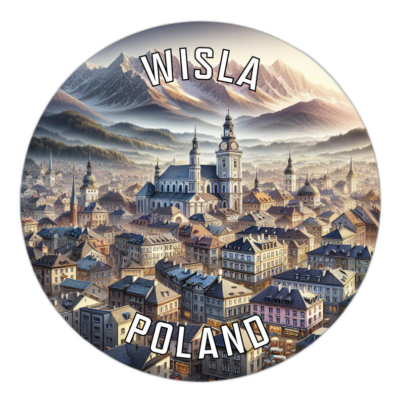 Wisla Poland Souvenir Die Cut Flat Magnet 2-Inch