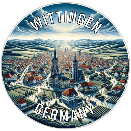 Wittingen Germany Souvenir Die Cut Flat Magnet 6-Inch