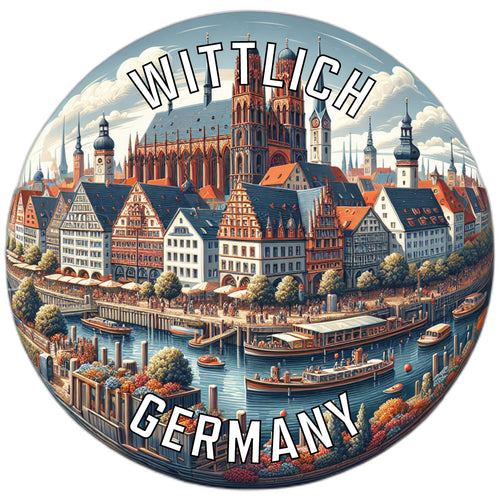 Wittlich Germany Souvenir Die Cut Flat Magnet 2-Inch