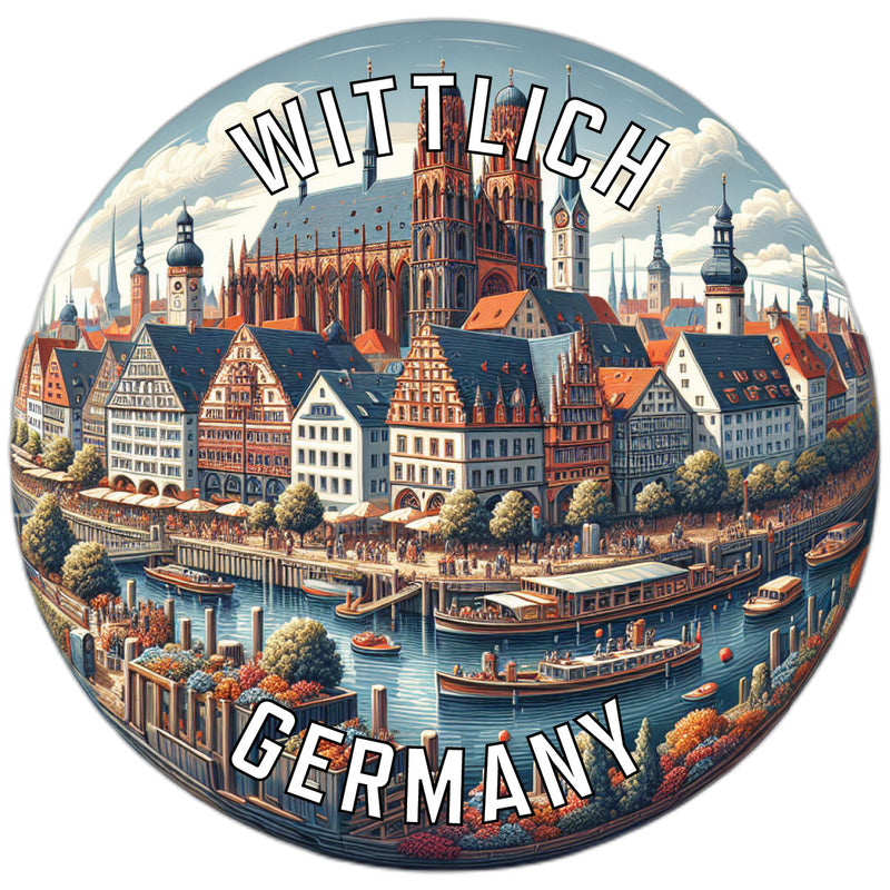 Wittlich Germany Souvenir Die Cut Flat Magnet 2-Inch