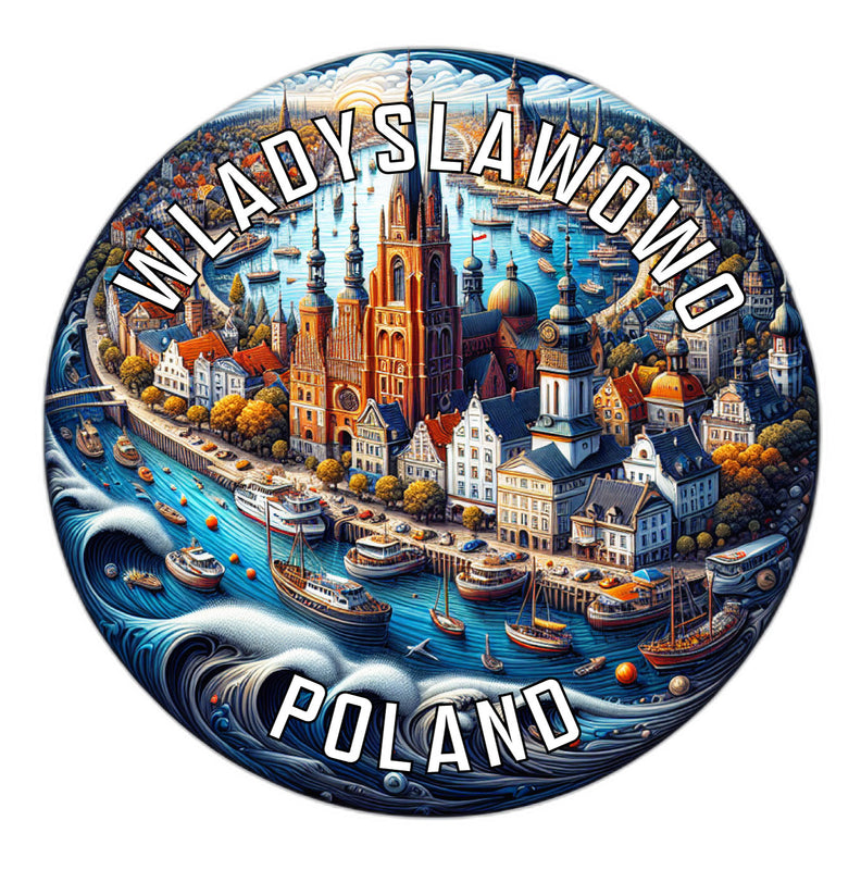Wladyslawowo Poland Souvenir Die Cut Flat Magnet 2-Inch