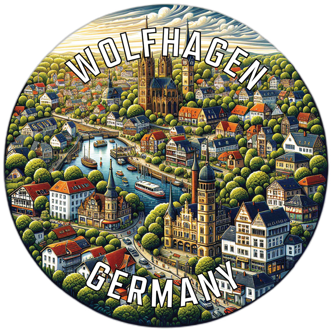 Wolfhagen Germany Souvenir Die Cut Flat Magnet 6-Inch