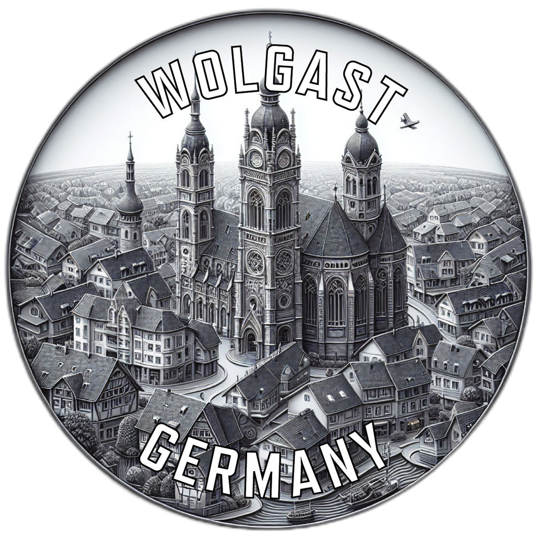 Wolgast Germany Souvenir Die Cut Flat Magnet 6-Inch