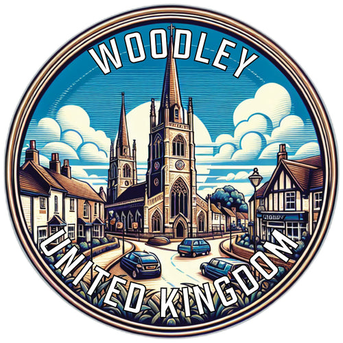 Woodley United Kingdom Souvenir Vinyl Decal Sticker 2-Inch