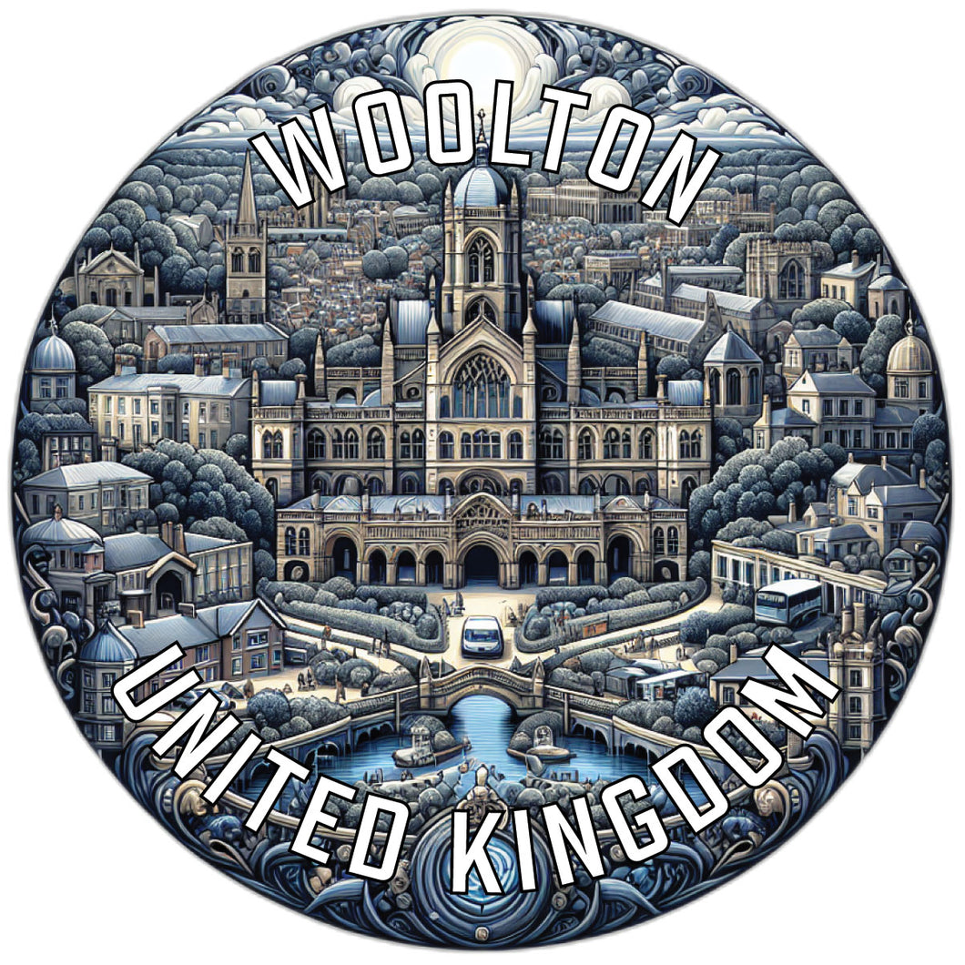 Woolton United Kingdom Souvenir Die Cut Flat Magnet 2-Inch