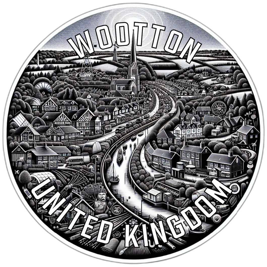 Wootton United Kingdom Souvenir Die Cut Flat Magnet 2-Inch