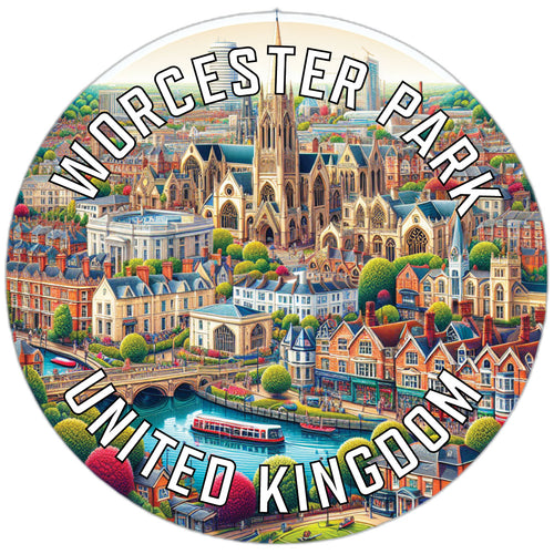 Worcester Park United Kingdom Souvenir Die Cut Flat Magnet 2-Inch