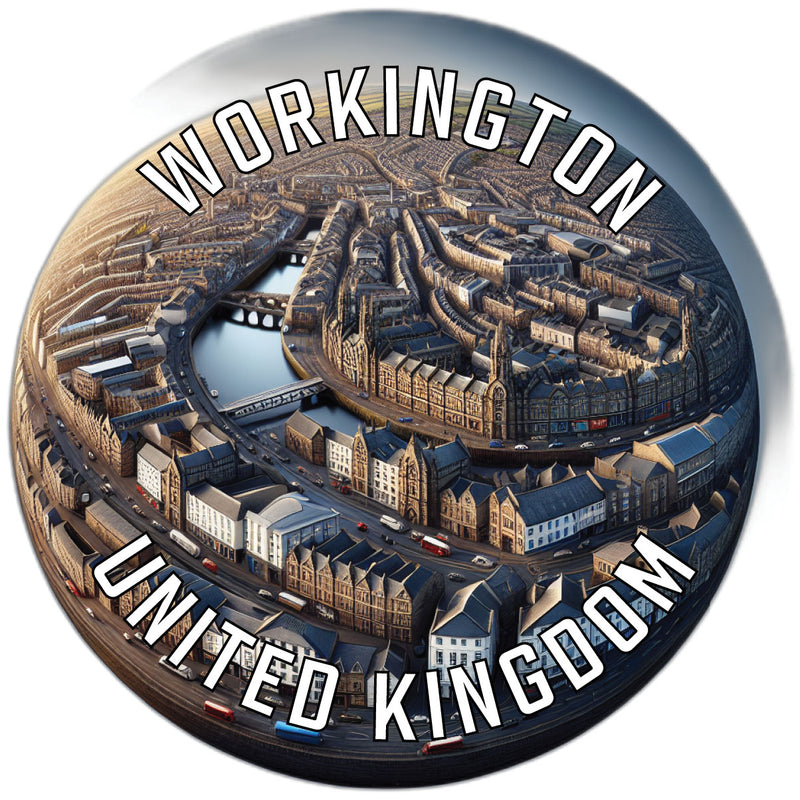 Workington United Kingdom Souvenir Die Cut Flat Magnet 6-Inch