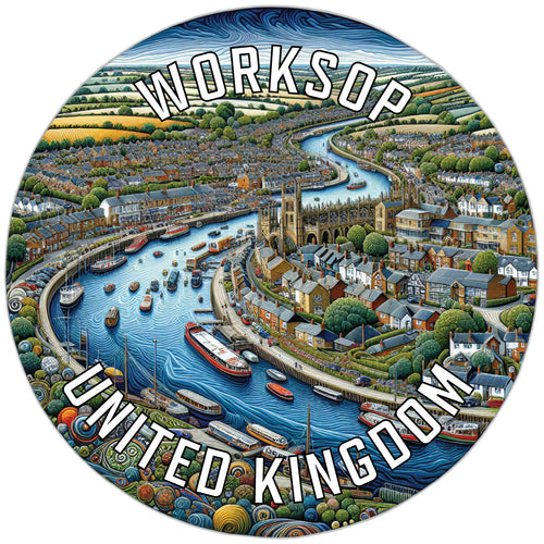 Worksop United Kingdom Souvenir Vinyl Decal Sticker 4-Inch