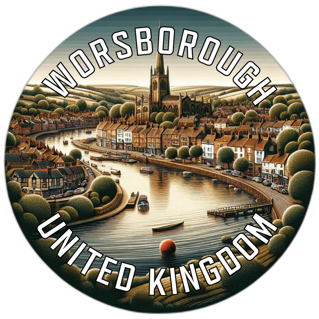 Worsborough United Kingdom Souvenir Die Cut Flat Magnet 2-Inch