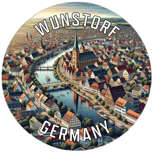 Wunstorf Germany Souvenir Die Cut Flat Magnet 6-Inch