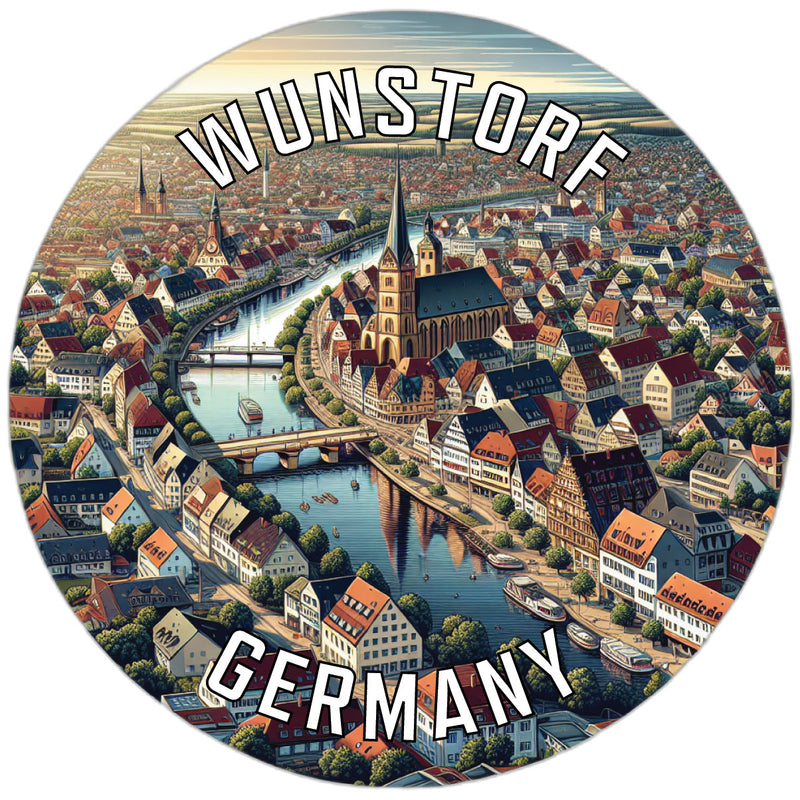 Wunstorf Germany Souvenir Die Cut Flat Magnet 6-Inch