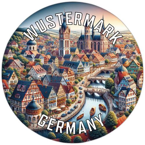 Wustermark Germany Souvenir Die Cut Flat Magnet 6-Inch