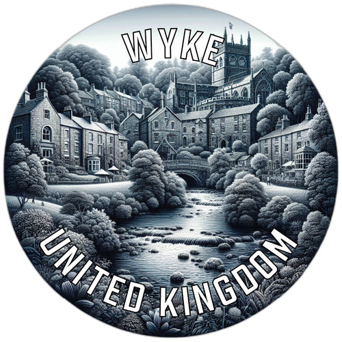 Wyke United Kingdom Souvenir Die Cut Flat Magnet 2-Inch