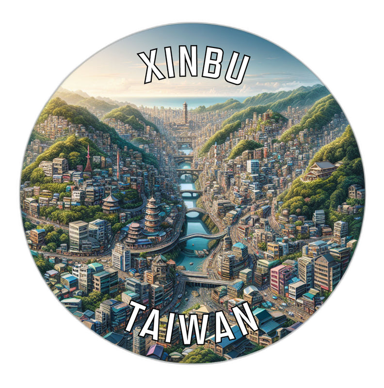 Xinbu Taiwan Souvenir Die Cut Flat Magnet 4-Inch