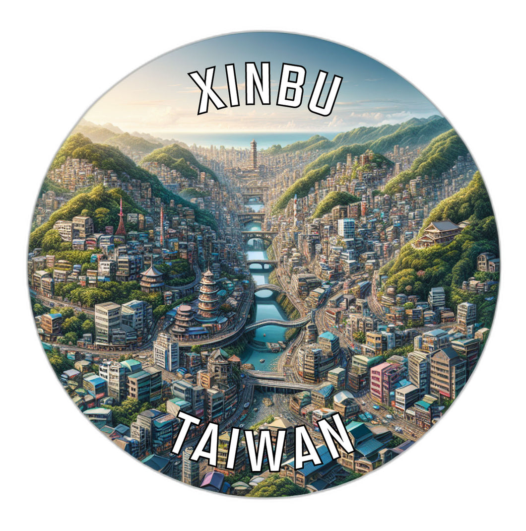 Xinbu Taiwan Souvenir Vinyl Decal Sticker 4-Inch