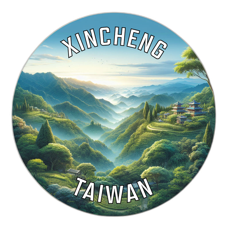 Xincheng Taiwan Souvenir Die Cut Flat Magnet 2-Inch