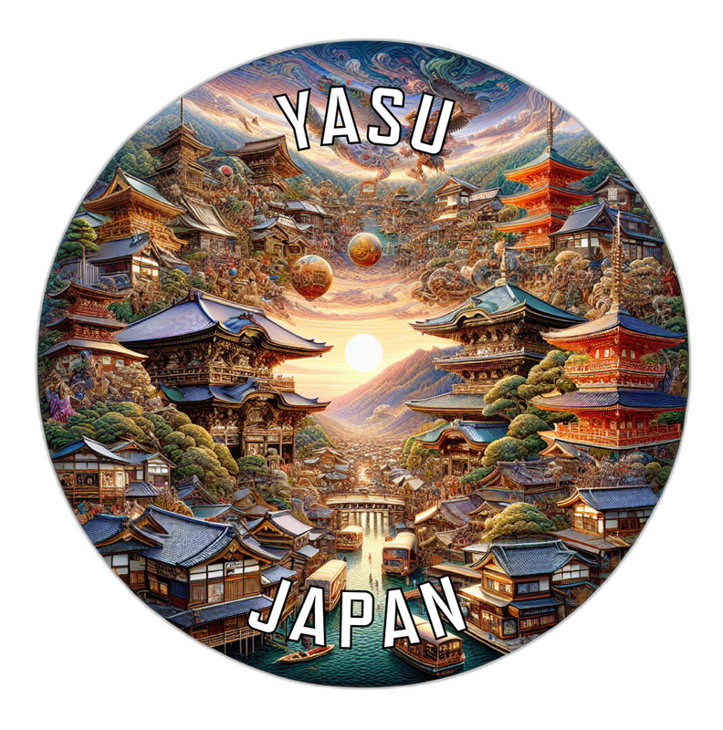 Yasu Japan Souvenir Die Cut Flat Magnet 6-Inch