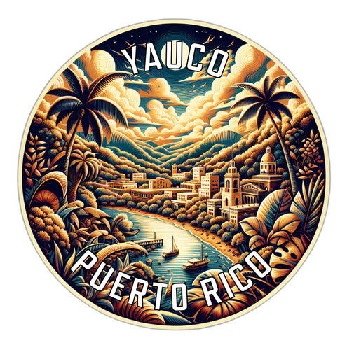 Yauco Puerto Rico Souvenir Die Cut Flat Magnet 6-Inch
