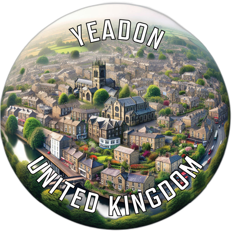 Yeadon United Kingdom Souvenir Die Cut Flat Magnet 6-Inch