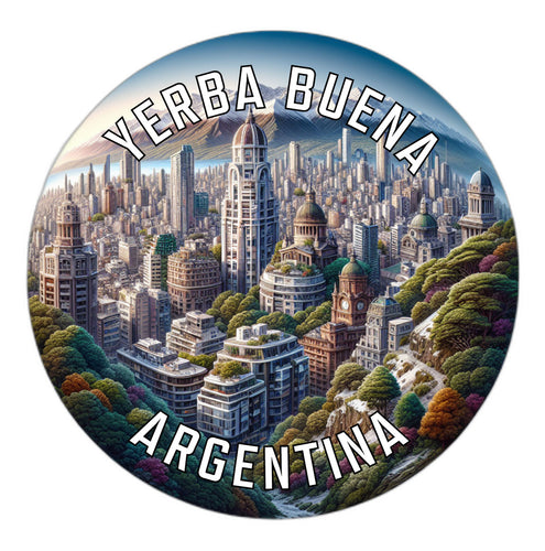 Yerba Buena Argentina Souvenir Die Cut Flat Magnet 2-Inch
