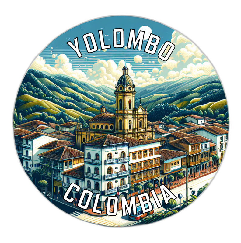 Yolombo Colombia Souvenir Die Cut Flat Magnet 2-Inch