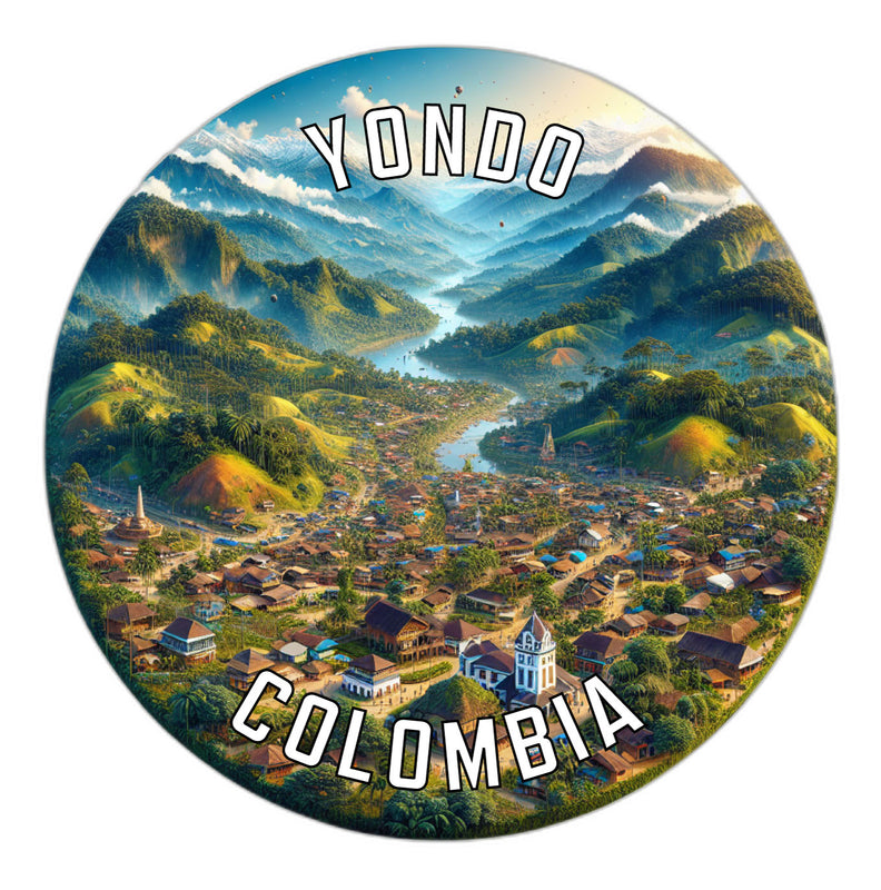 Yondo Colombia Souvenir Die Cut Flat Magnet 2-Inch