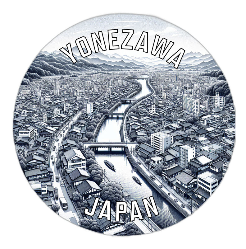 Yonezawa Japan Souvenir Die Cut Flat Magnet 2-Inch