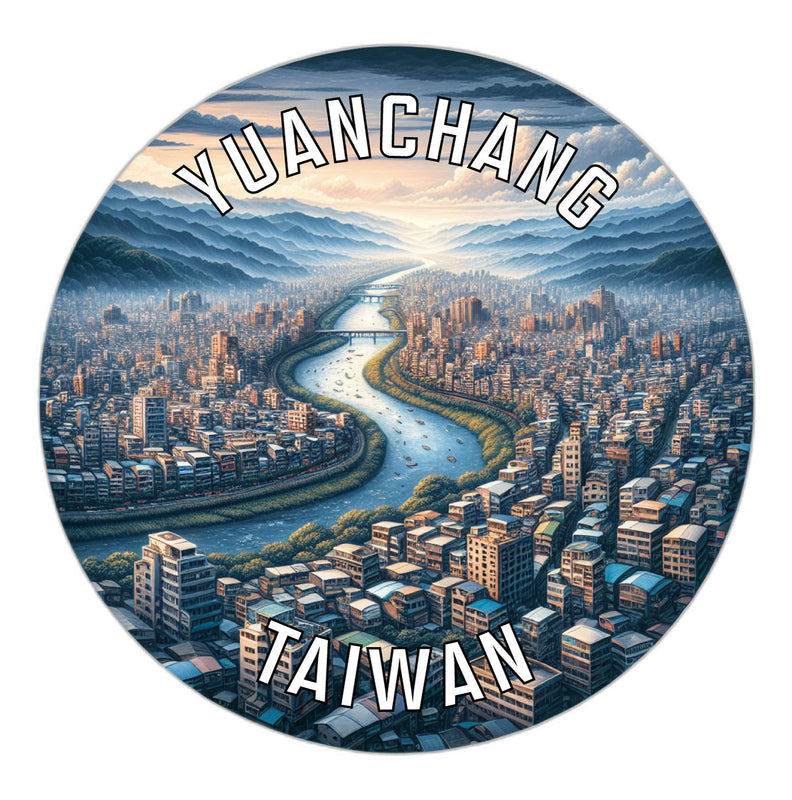 Yuanchang Taiwan Souvenir Die Cut Flat Magnet 2-Inch