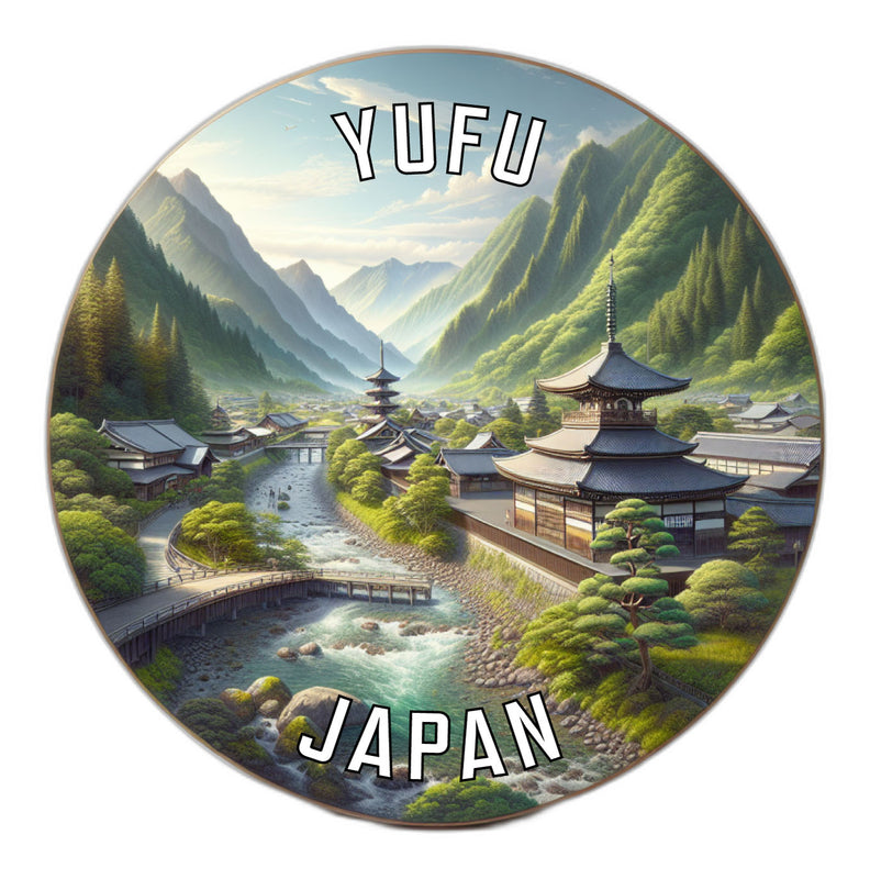 Yufu Japan Souvenir Die Cut Flat Magnet 2-Inch