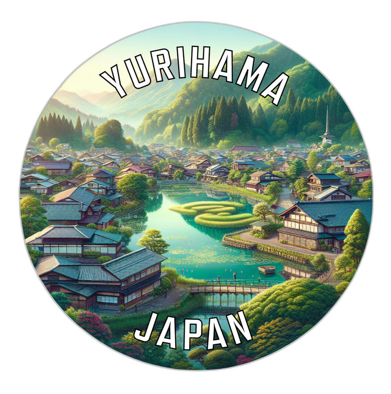 Yurihama Japan Souvenir Die Cut Flat Magnet 2-Inch