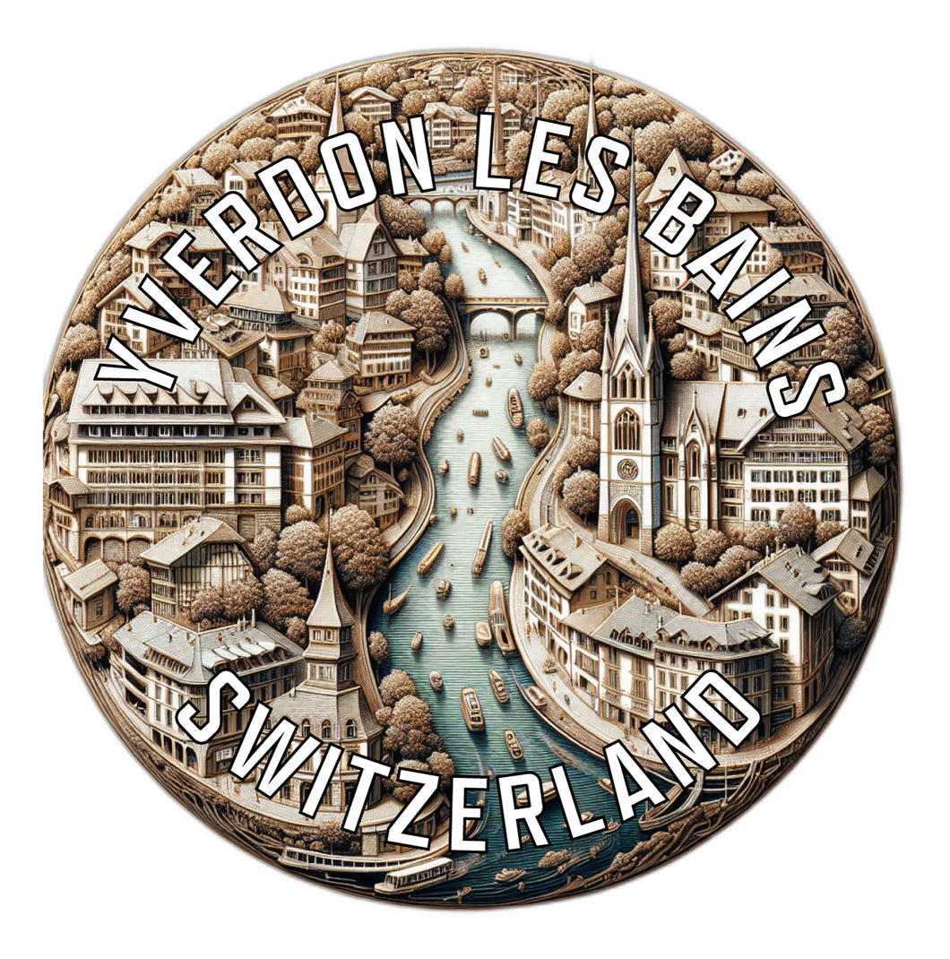 Yverdon les Bains Switzerland Souvenir Vinyl Decal Sticker 2-Inch