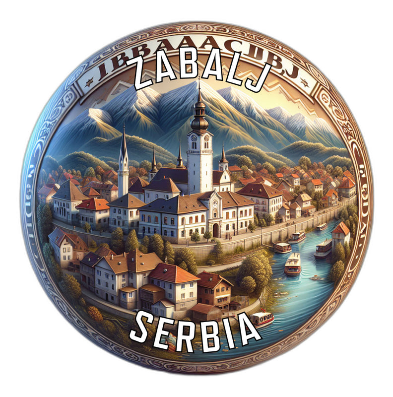 Zabalj Serbia Souvenir Die Cut Flat Magnet 6-Inch