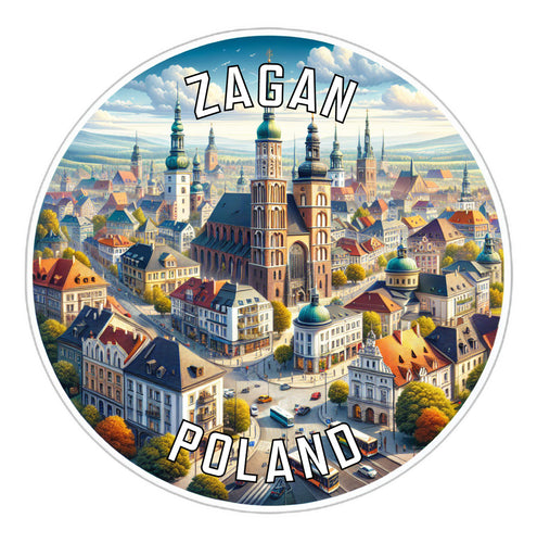 Zagan Poland Souvenir Vinyl Decal Sticker 2-Inch